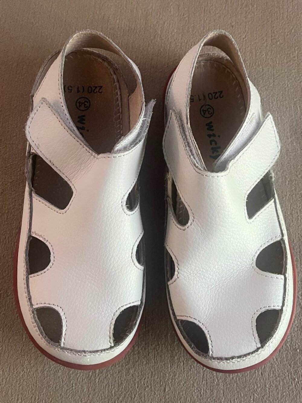 Wicky Boys/Girls White Fisherman Sandals Size EU 34 US 2.5 New